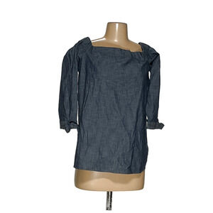 Banana Republic Off the Shoulder Blue Women's Top